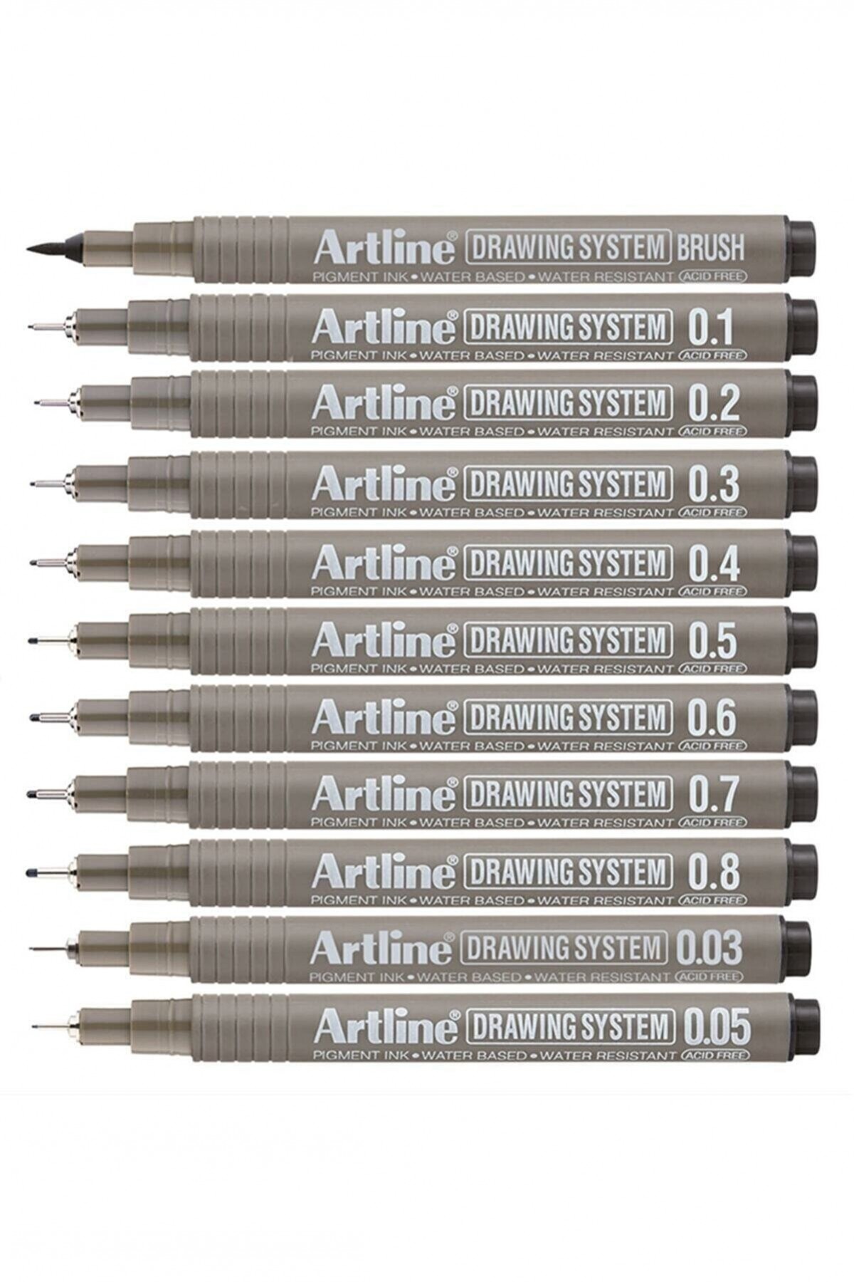 artline drawing system teknik cizim kalemi 11 li tam set