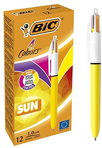 Bic 4 Colour Sun 4 Renkli Tükenmez Kalem - Pastel Renkler