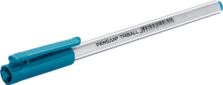 Pensan Triball 1mm Üçgen Gövdeli Tükenmez Kalem 12'li Kutu Mavi-Yeşil