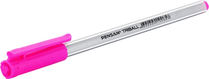 Pensan Triball 1mm Üçgen Gövdeli Tükenmez Kalem 12'li Kutu Pembe