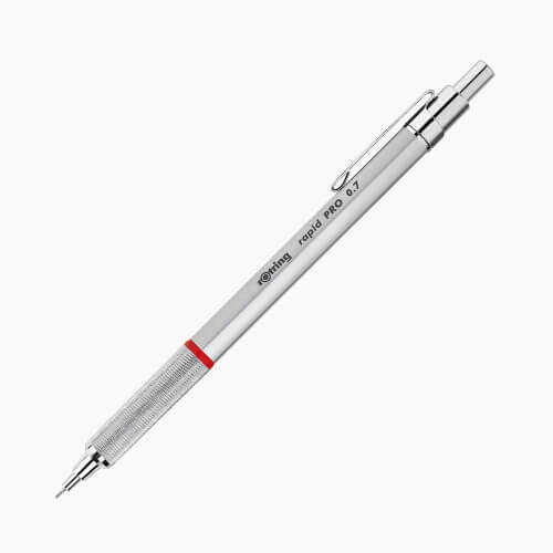 Rotring Rapid Pro 0.7mm Mekanik Kurşun Kalem Krom 1904256