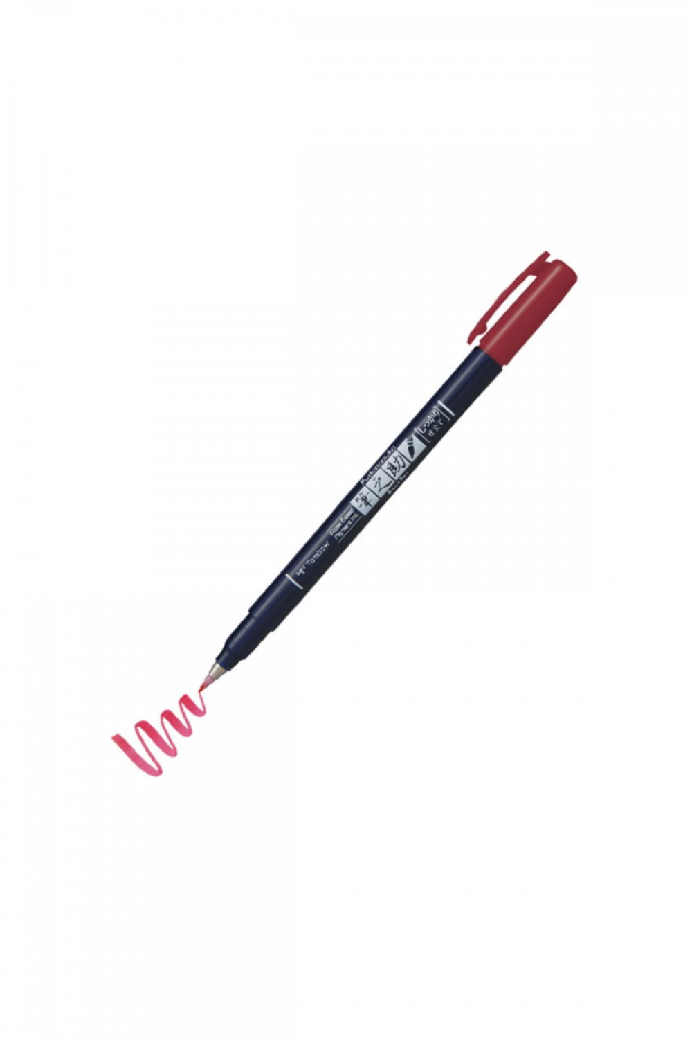 Tombow Fudenosuke Brush Pen Fırça Uçlu Kalem Sert Uç - Kırmızı