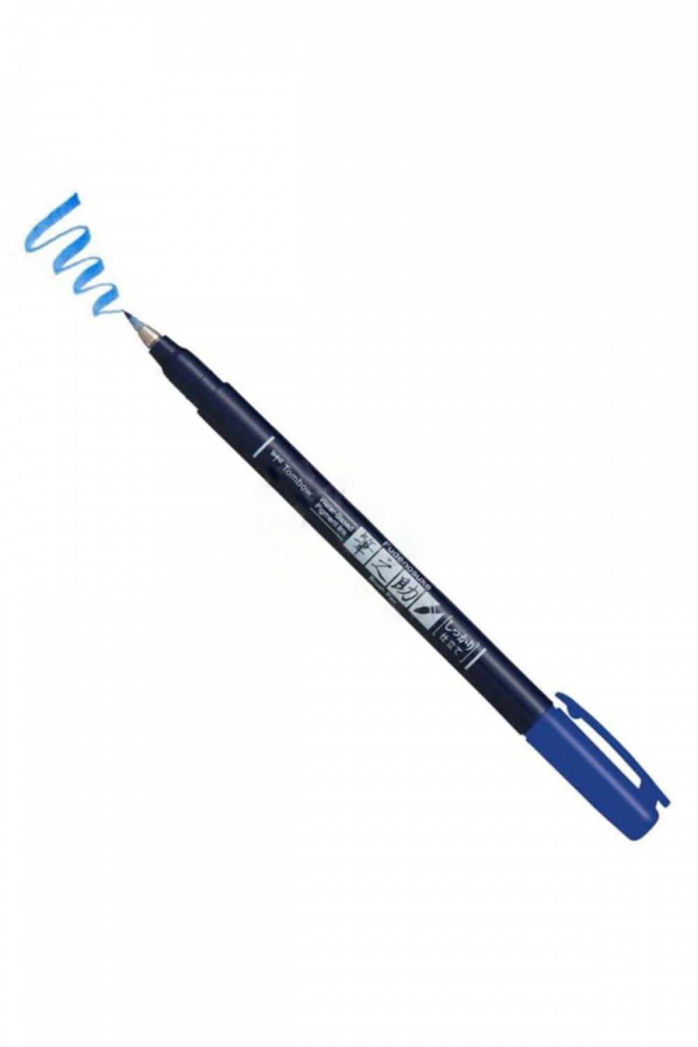 Tombow Fudenosuke Brush Pen Fırça Uçlu Kalem Sert Uç - Mavi