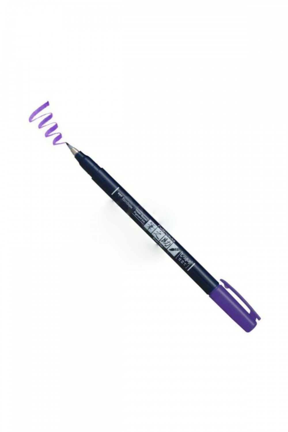 Tombow Fudenosuke Brush Pen Fırça Uçlu Kalem Sert Uç - Mor
