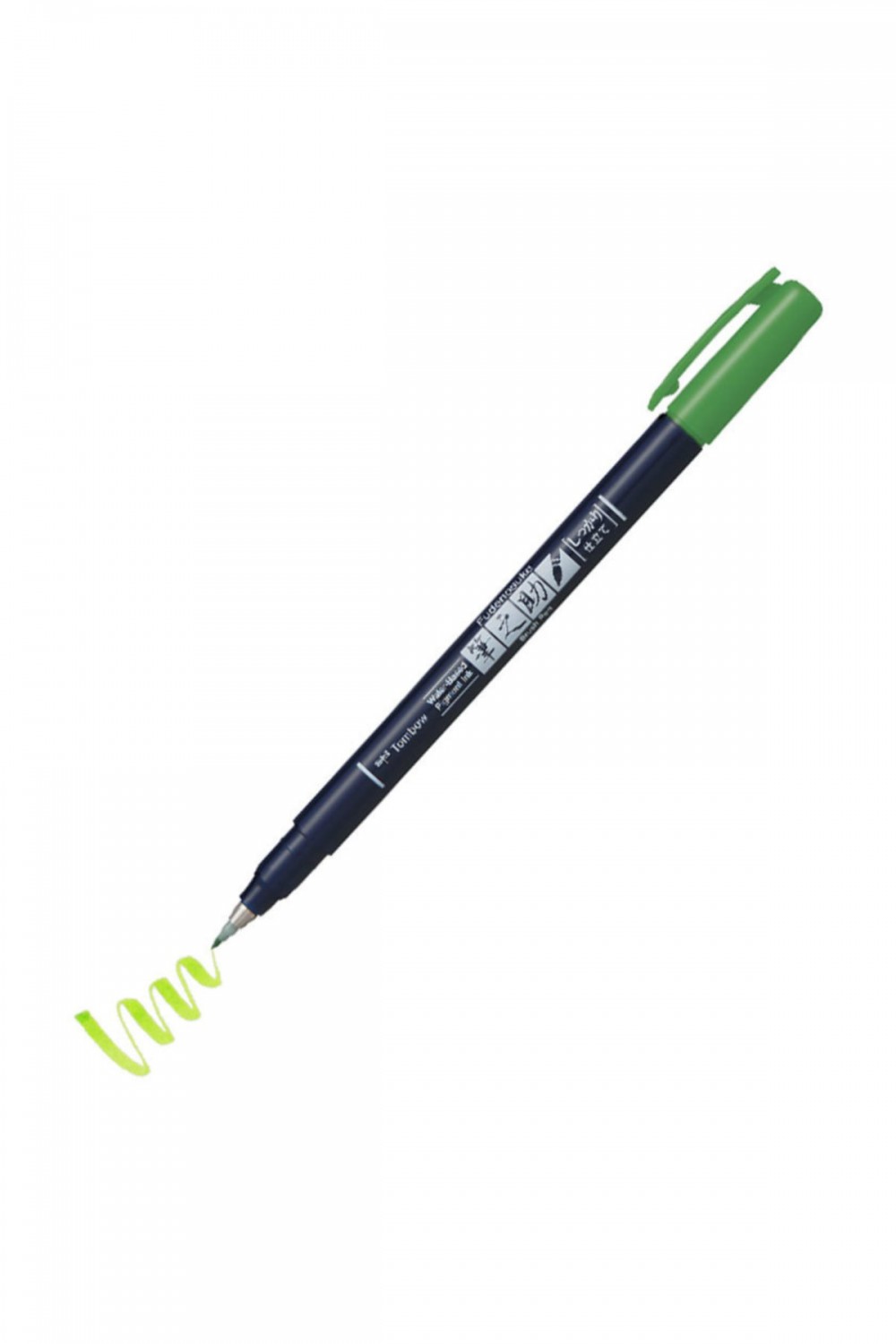 Tombow Fudenosuke Brush Pen Fırça Uçlu Kalem Sert Uç - Yeşil