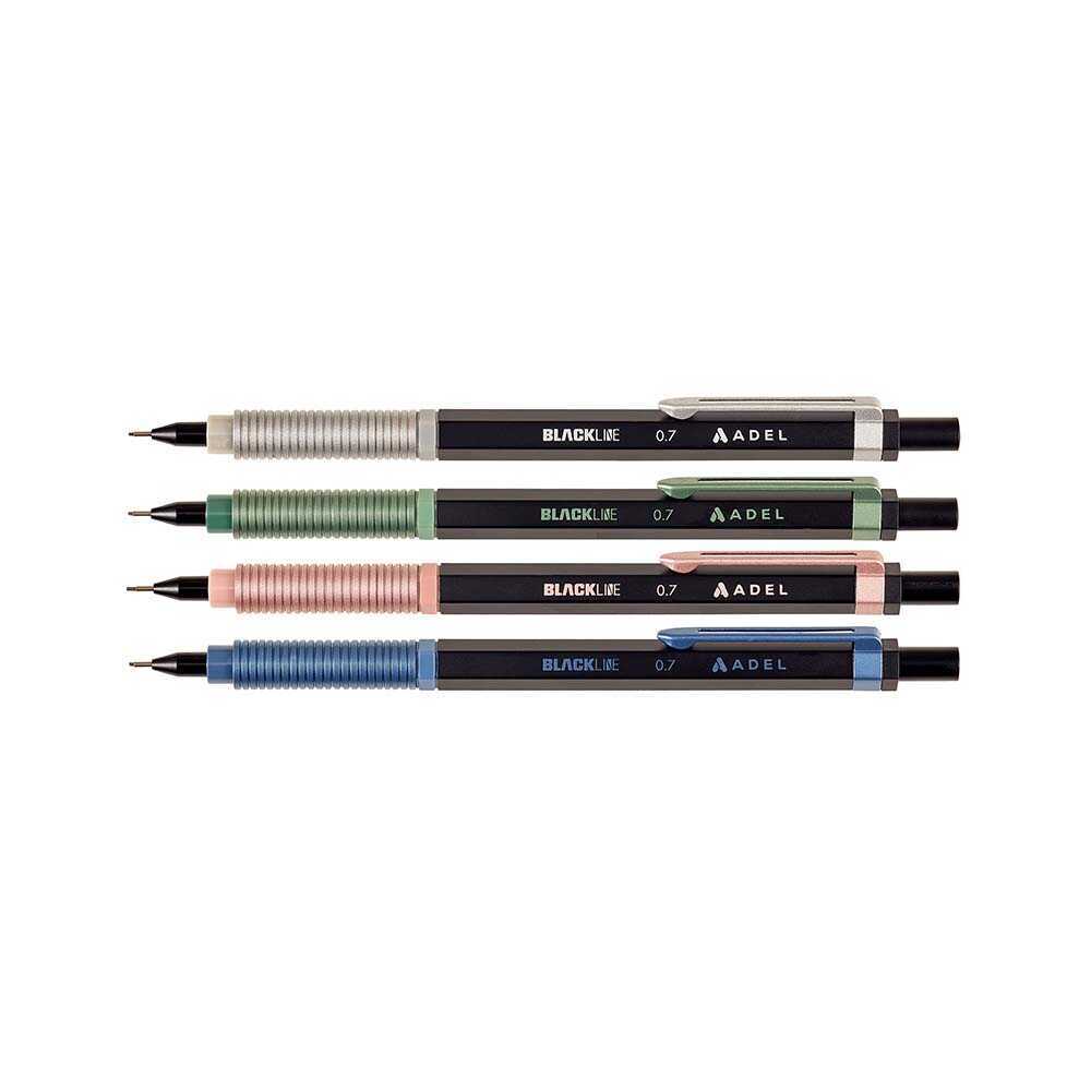 Adel Blackline Metallic 0.7mm Mekanik Kurşun Kalem - 1 Adet / 2120000048