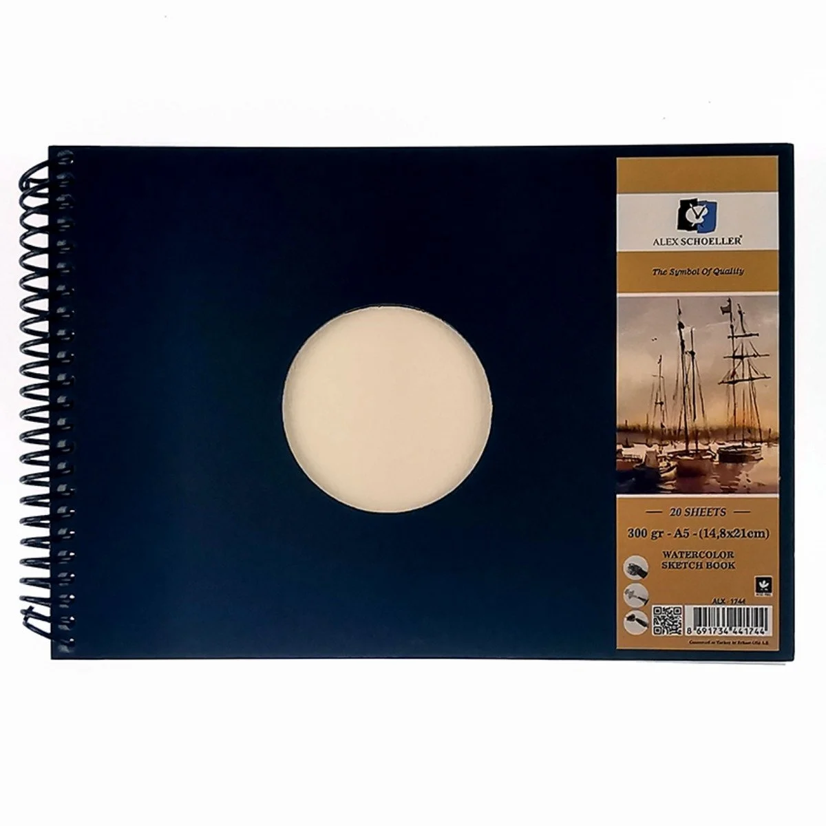 Alex Schoeller A5 20yp 300gr Spiralli Sert Kapak Sulu Boya Defteri / ALX.1741 Alex Schoeller A5 20yp 300gr Spiralli Sert Kapak Sulu Boya Defteri / ALX.1741