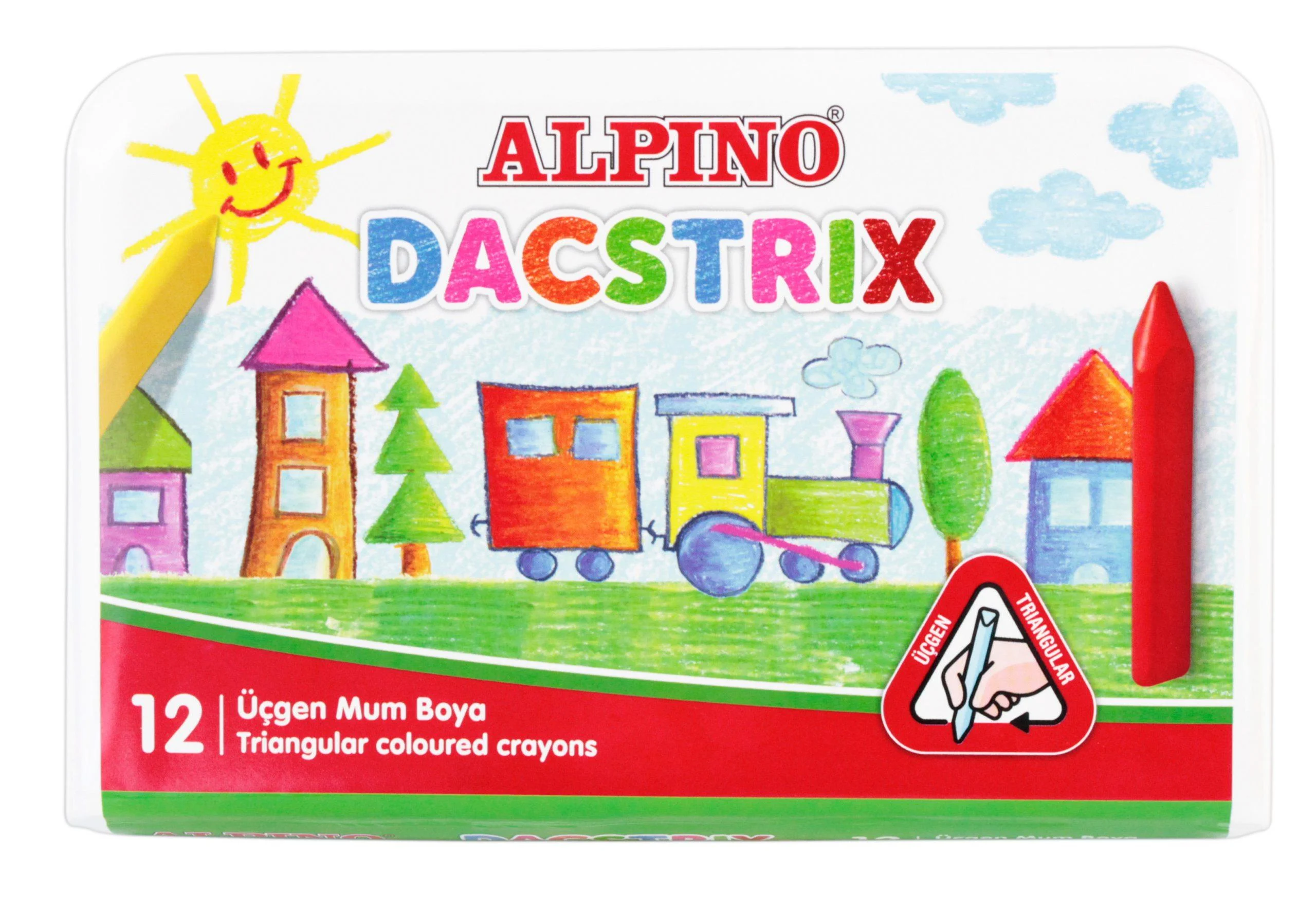 Alpıno Dacstrix 12 Li Üçgen Mum Boya / Alpıno Dacstrix 12 Li Üçgen Mum Boya /