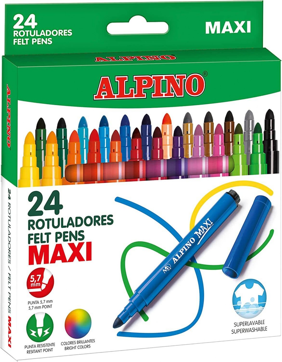 Alpino Maxi 24'lü Jumbo Keçeli Kalem / AR000007N