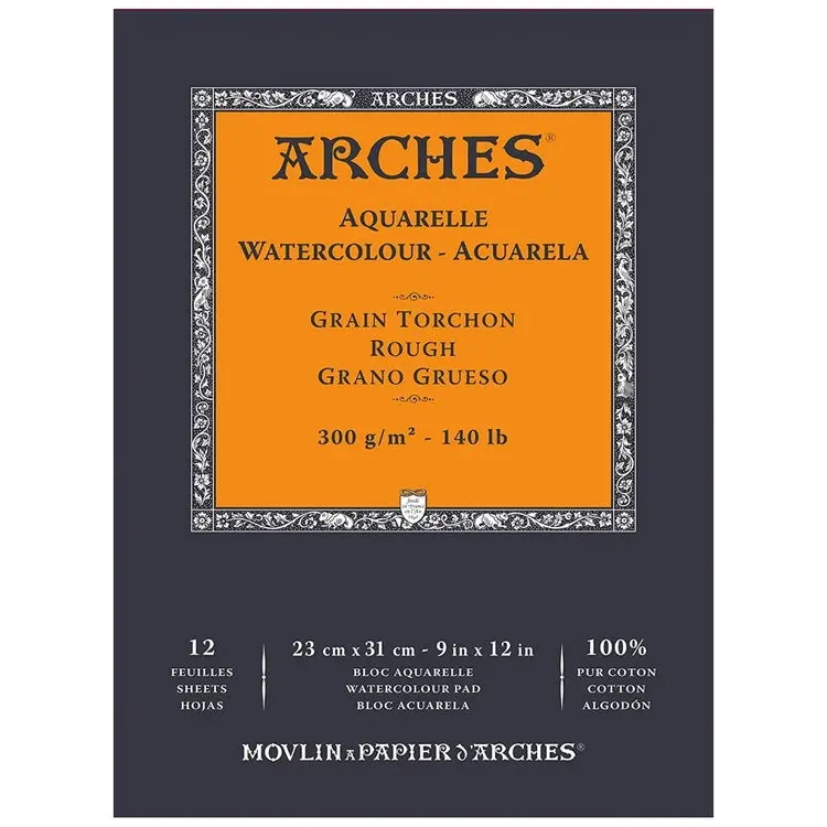 Arches Watercolor 300gr 23x31cm 12yp Rough Suluboya Blok / A1795102