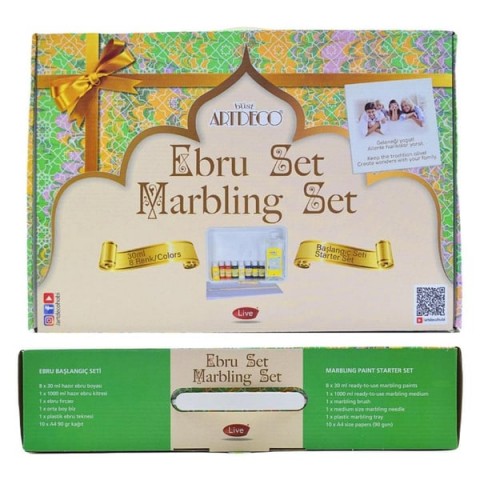 Artdeco 8x30ml A4 Tekneli Ebru Başlangıç Seti Damlalıksız / LV-Y-016-ES5