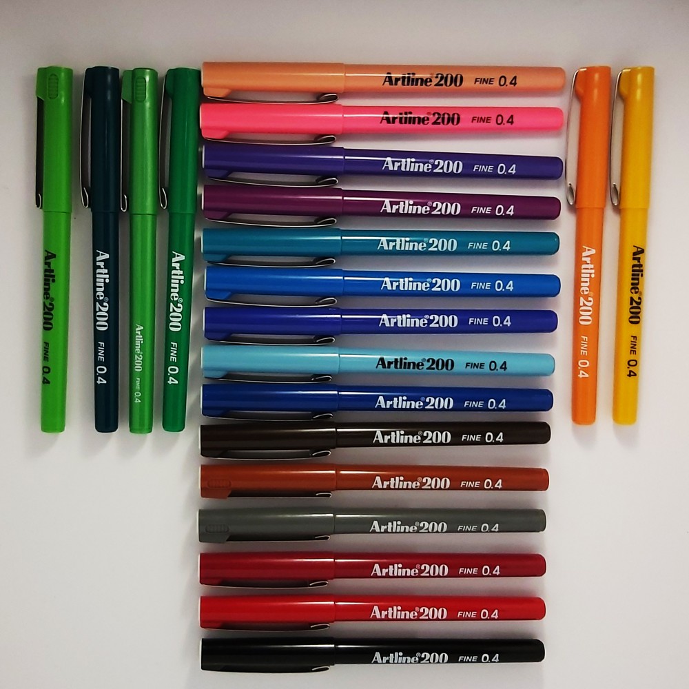 Artline 200 Fineliner 0,4mm 21 Renk Set