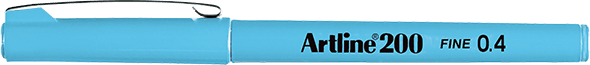 Artline 200 Fineliner 0.4mm Keçe Uçlu Kalem Açık Mavi