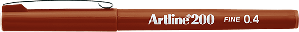 Artline 200 Fineliner 0.4mm Keçe Uçlu Kalem Kahverengi