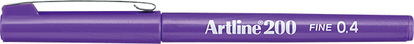 Artline 200CC Fineliner 0.4mm Parlak Gövdeli Keçe Uçlu Kalem Mor