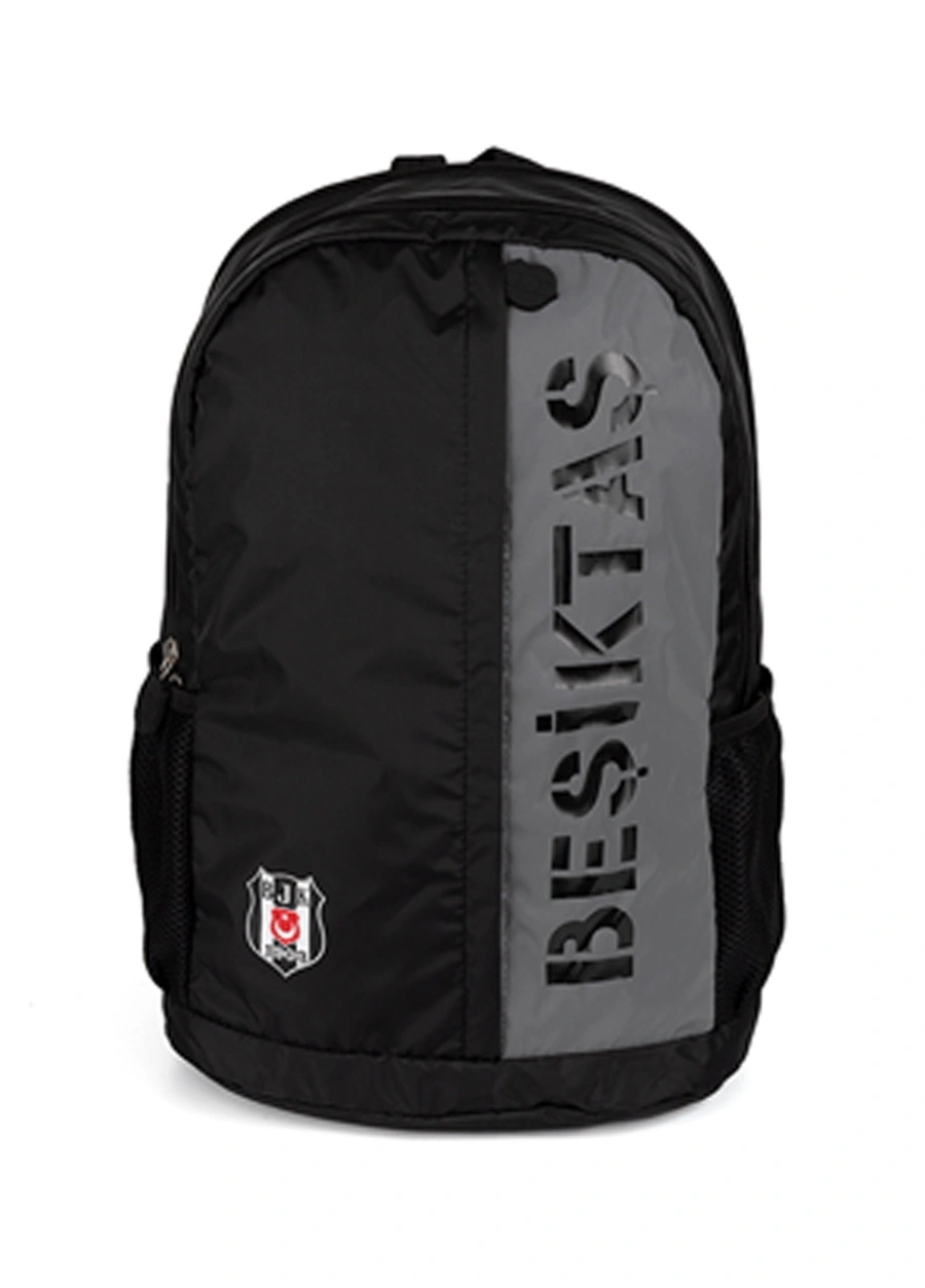 Beşiktaş Kaligrafik Baskılı Çift Gözlü Siyah Çanta / 23328 Beşiktaş Kaligrafik Baskılı Çift Gözlü Siyah Çanta / 23328