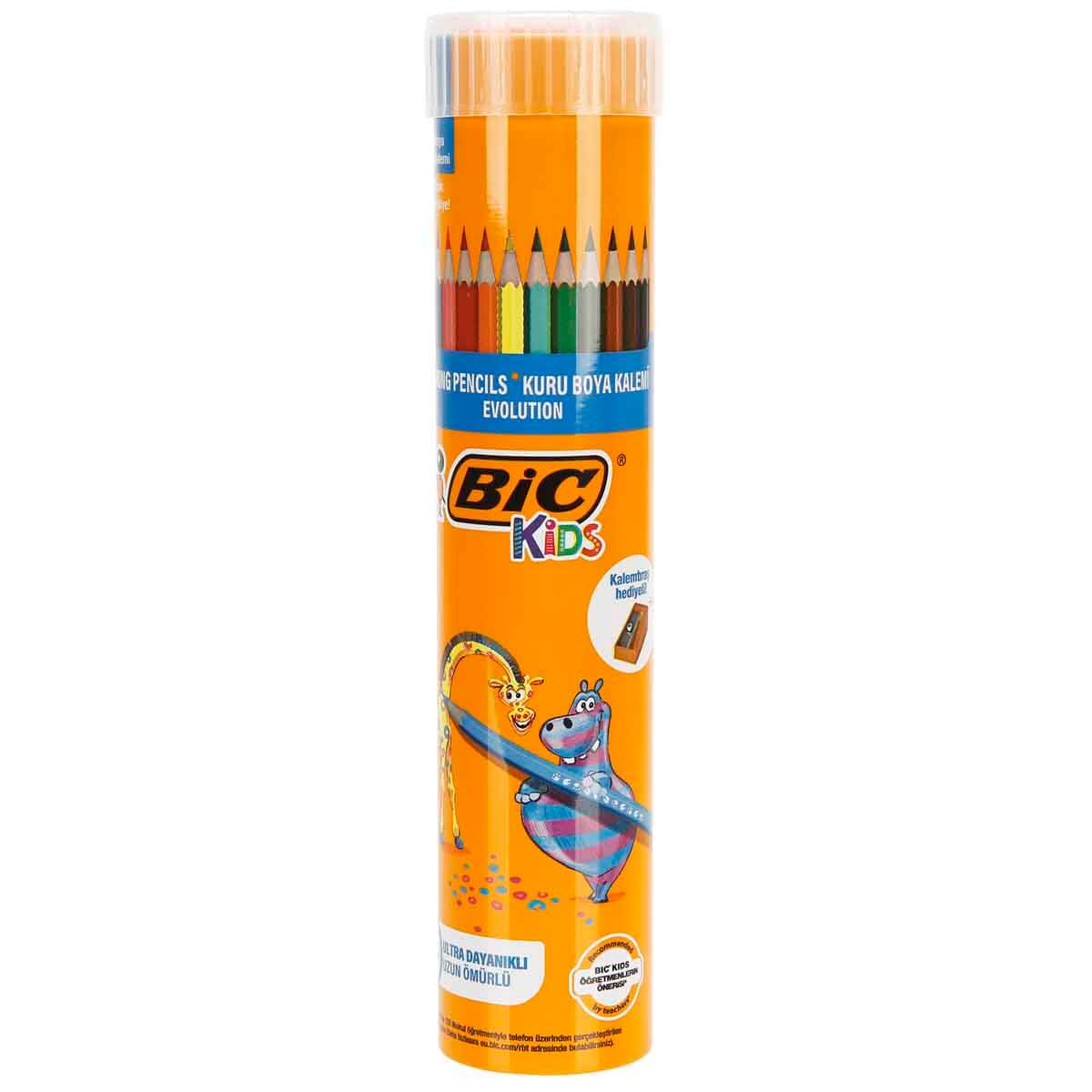 Bic Evolution 12+1 Kuru Boya Kalem Seti - Teneke Kutu Bic Evolution 12+1 Kuru Boya Kalem Seti - Teneke Kutu