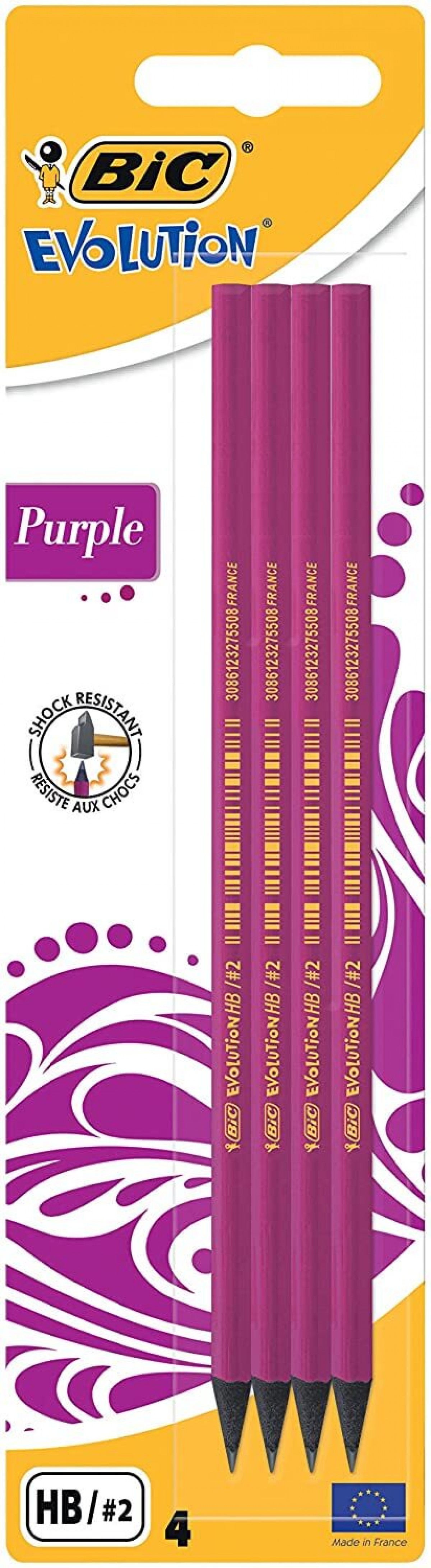 Bic Evolution Purple Kurşun Kalem, 4'lü Blister Bic Evolution Purple Kurşun Kalem, 4'lü Blister