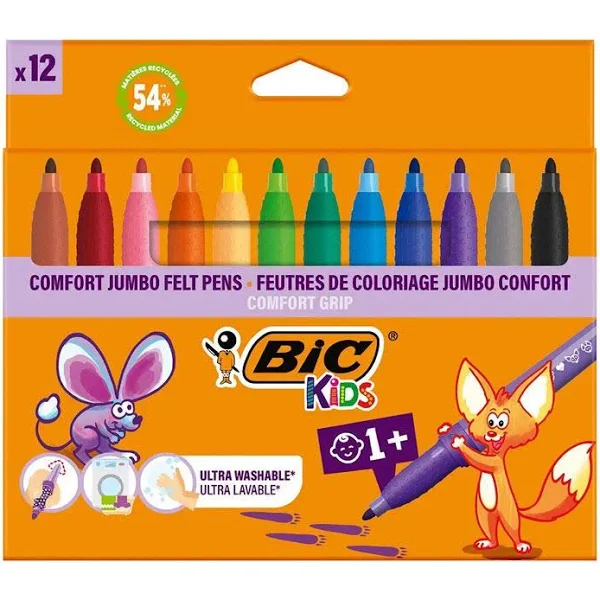 Bic Kids Comfort 12'li Jumbo Keçeli Boya Kalemi