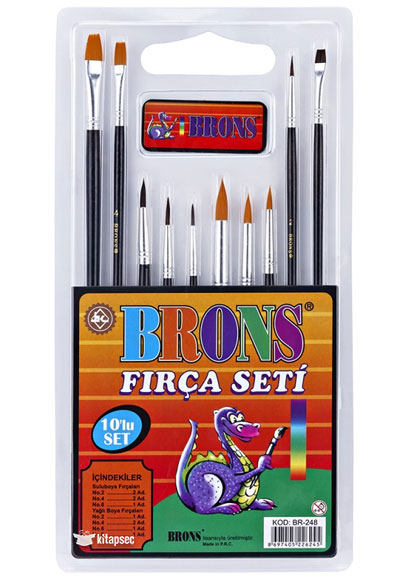 Brons Karma Fırça Seti 10'lu / BR-248