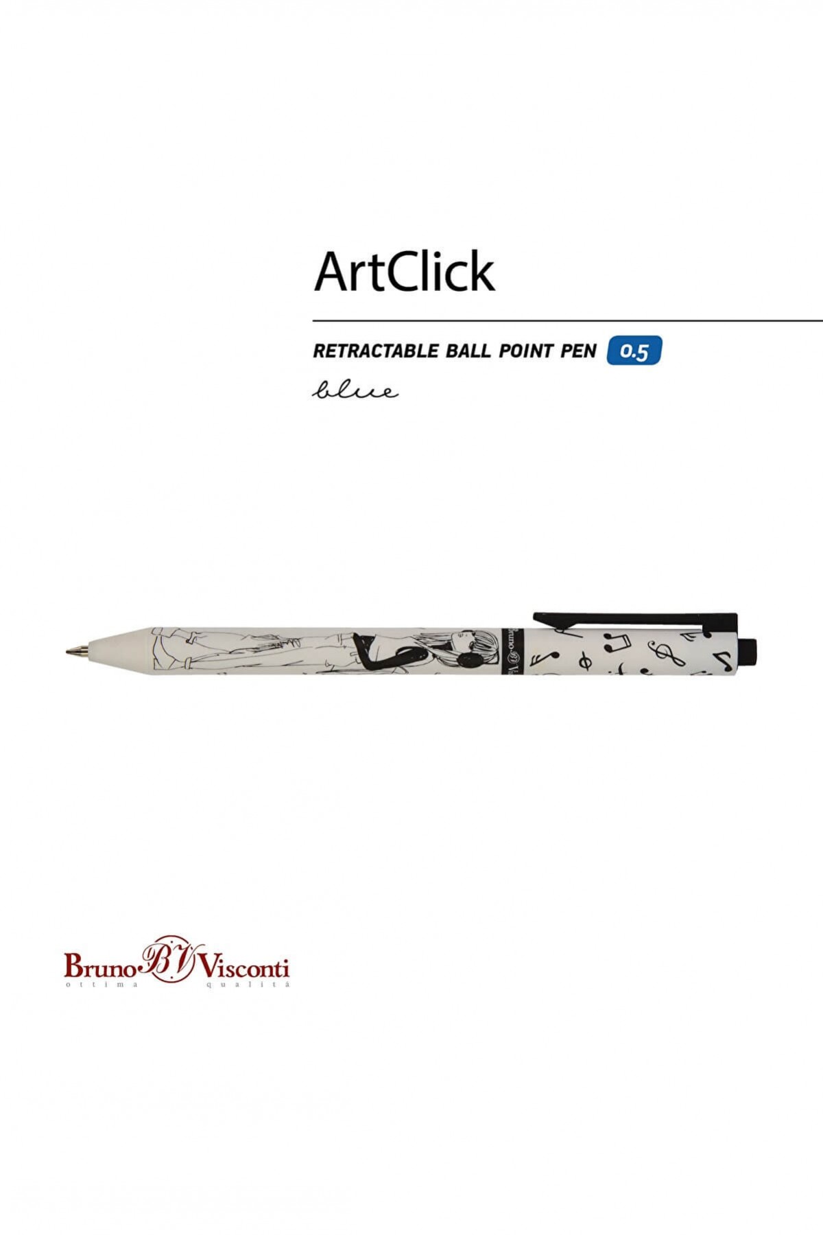 Bruno Visconti Art Click 0.5mm Basmalı Tükenmez Kalem Müzik