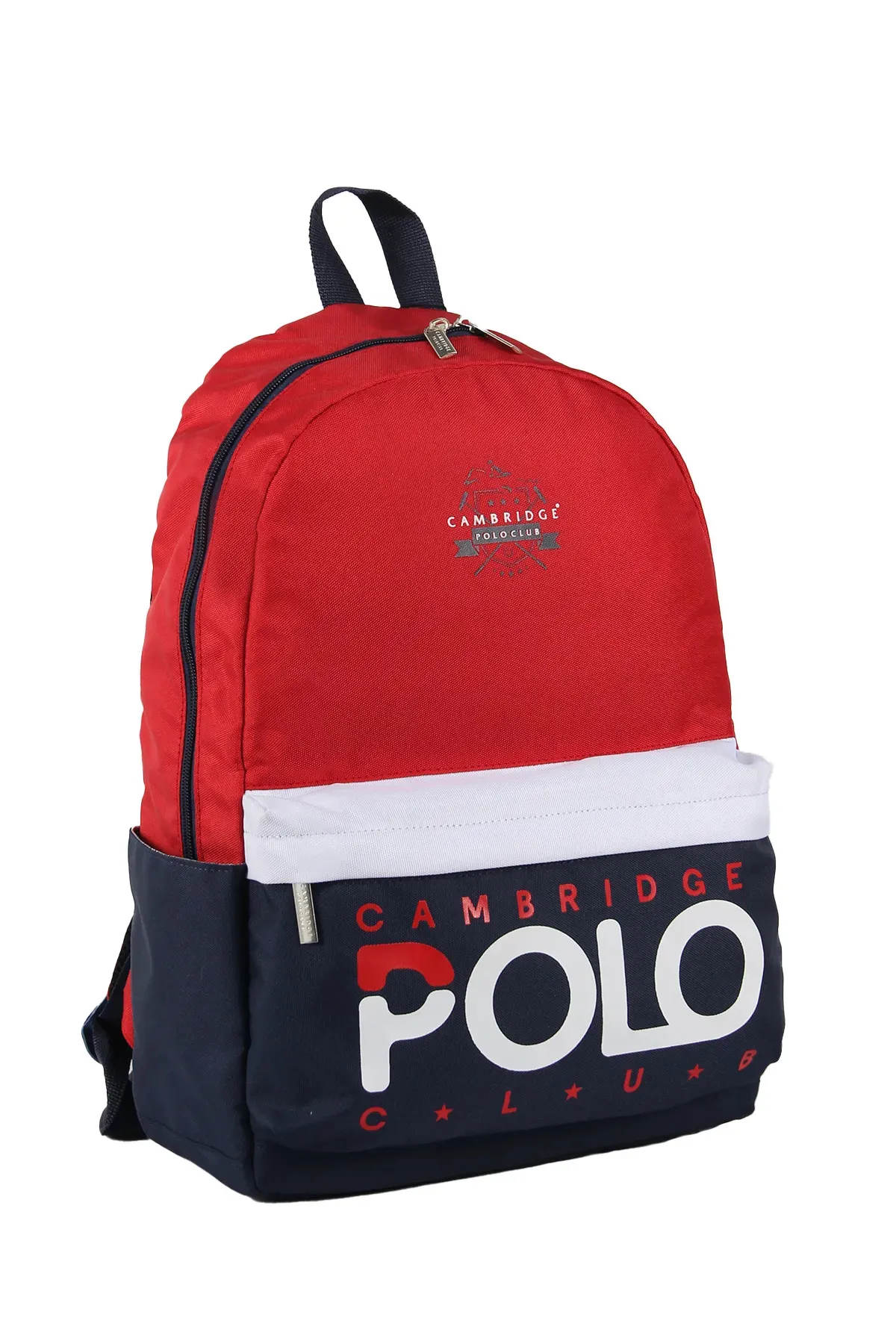 Cambridge Polo Club Preppy Tek Ana Bölmeli Unisex Okul Sırt Çantası Kırmızı / CPC3018.0003