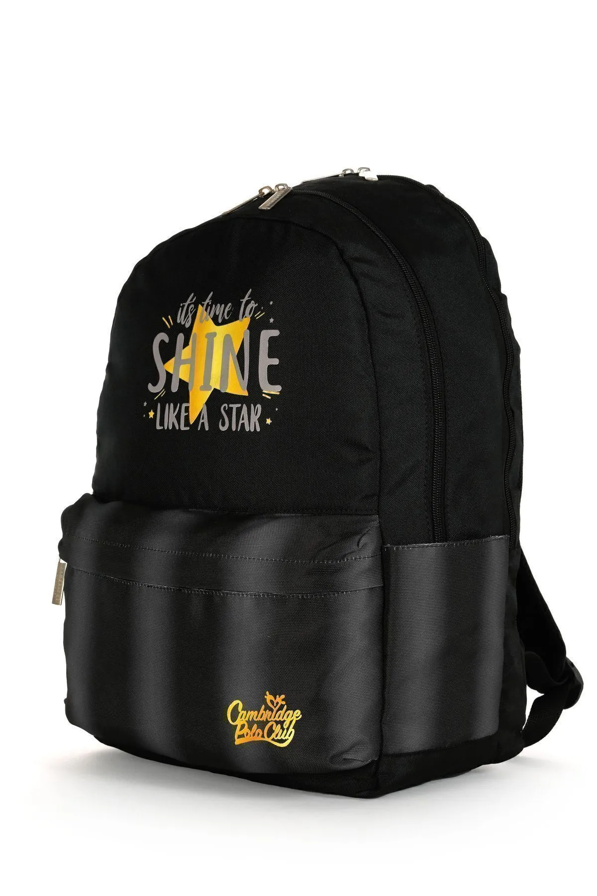 Cambridge Polo Club Shine Star Çift Ana Bölmeli Unisex Çocuk İlkokul Sırt Çantası Siyah / CPO4087.0001