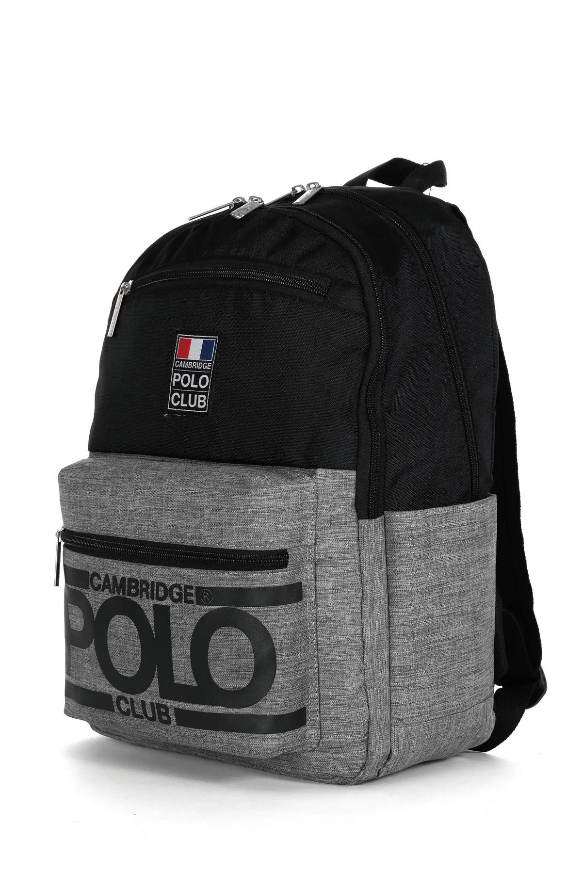 Cambridge Polo Club Street Style Dört Bölmeli Unisex Okul Sırt Çantası Siyah / CPO4016.001