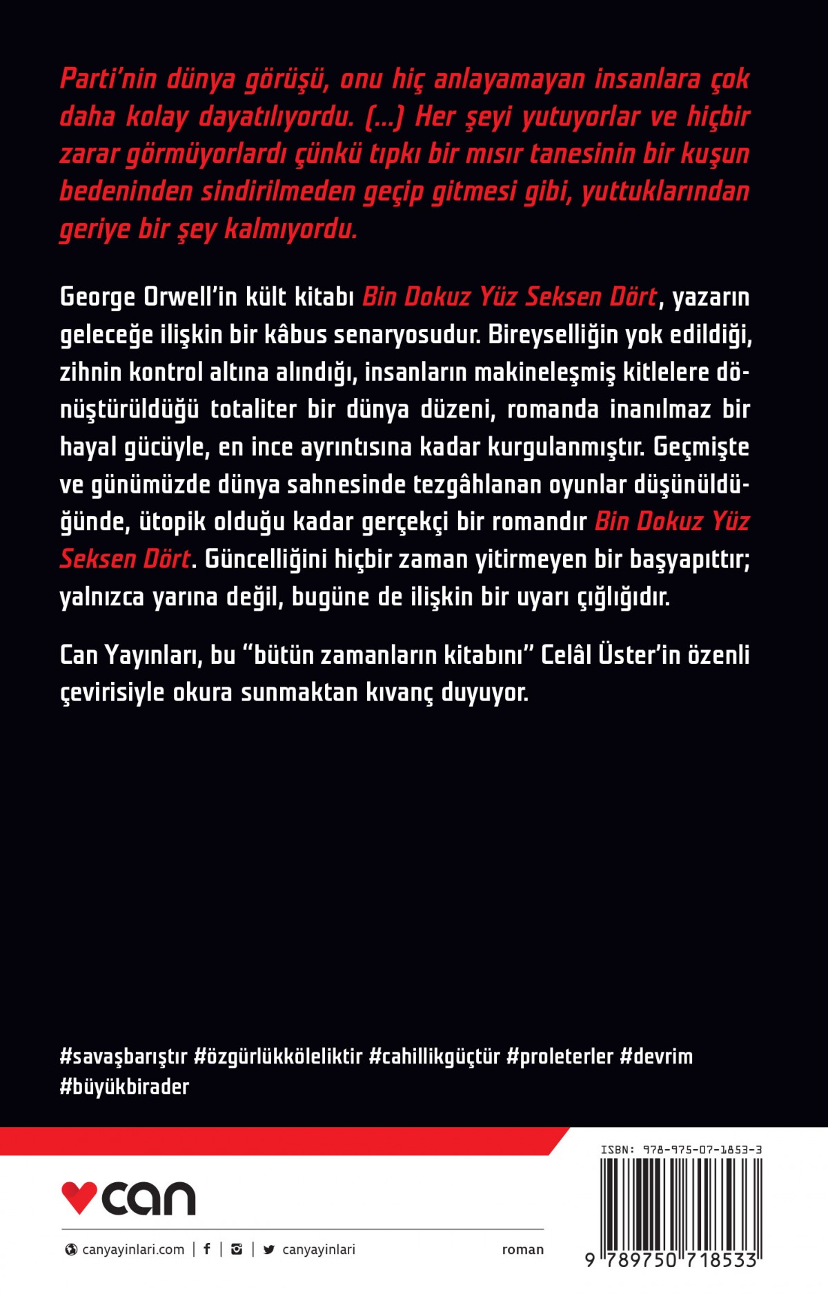 Can Yayınları 1984 - George Orwell Can Yayınları 1984 - George Orwell