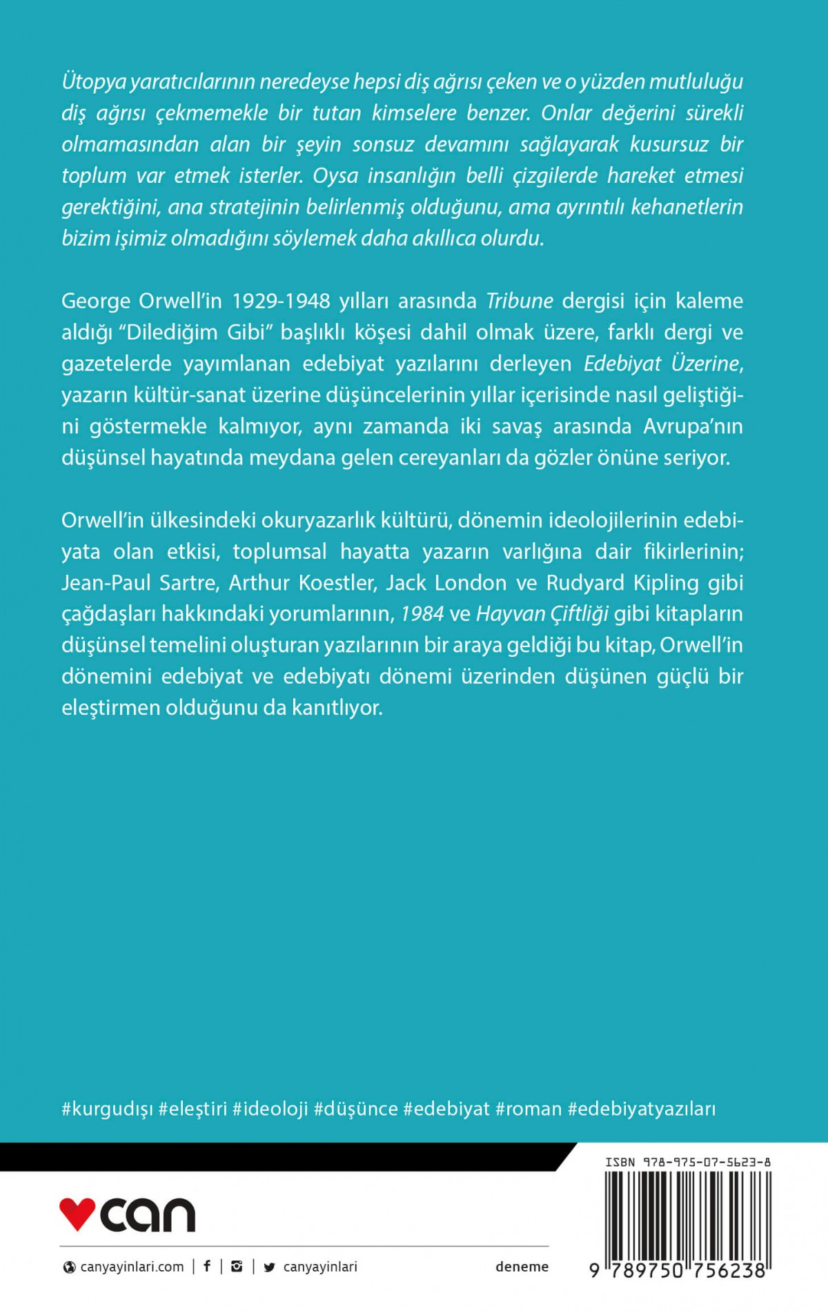 Can Yayınları Edebiyat Üzerine - George Orwell