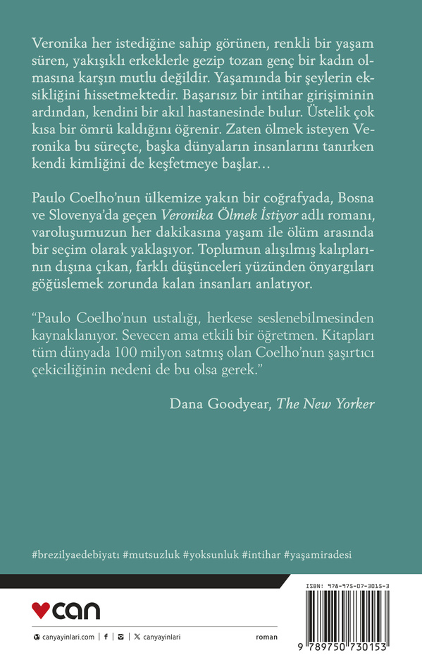 Can Yayınları Veronika Ölmek İstiyor - Paulo Coelho