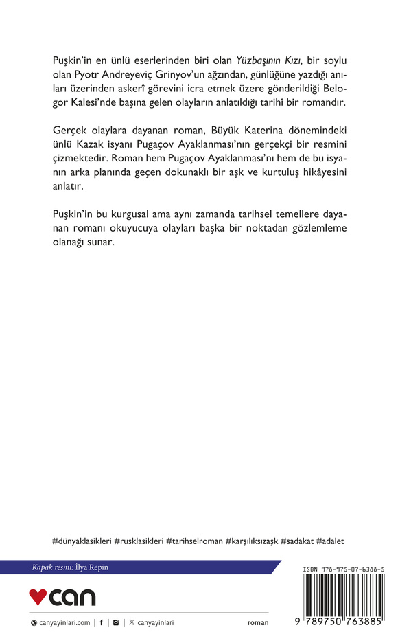 Can Yayınları Yüzbaşının Kızı - Aleksandr Puskin Can Yayınları Yüzbaşının Kızı - Aleksandr Puskin
