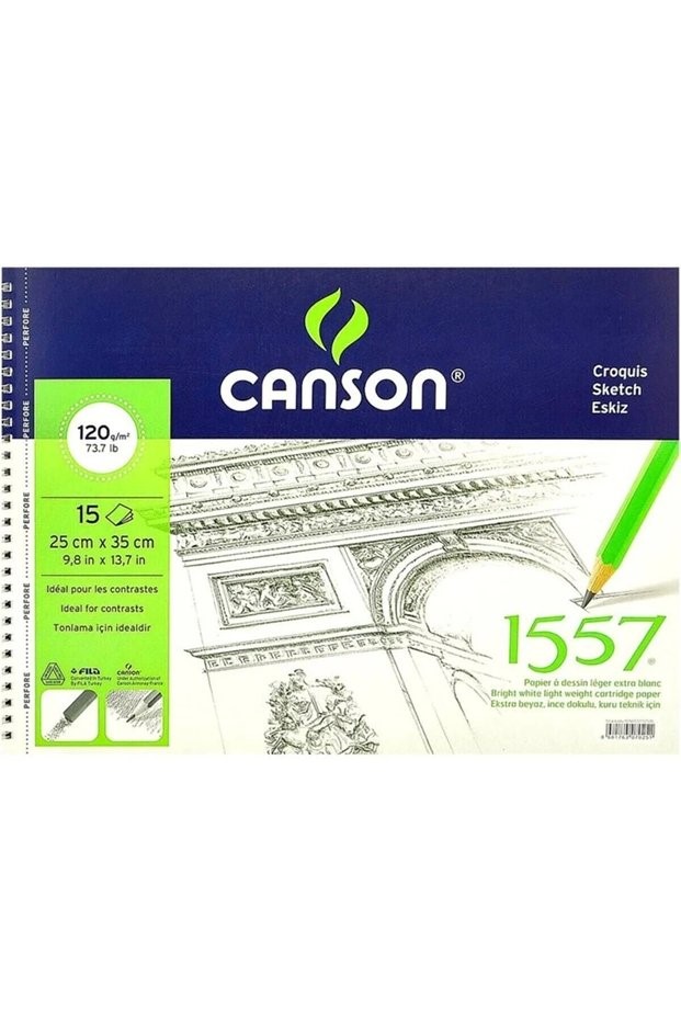 Canson 1557 25x35cm 15yp 120gr Spiralli Eskiz Çizim Resim Defteri / FCNS120152535 Canson 1557 25x35cm 15yp 120gr Spiralli Eskiz Çizim Resim Defteri / FCNS120152535