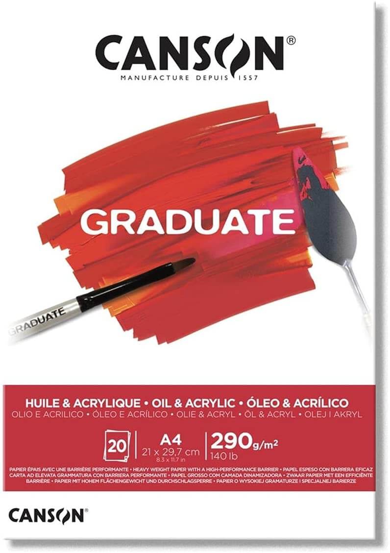 Canson Graduate Akrilik & Yağlıboya A4 290gr 20yp Blok / 400110380
