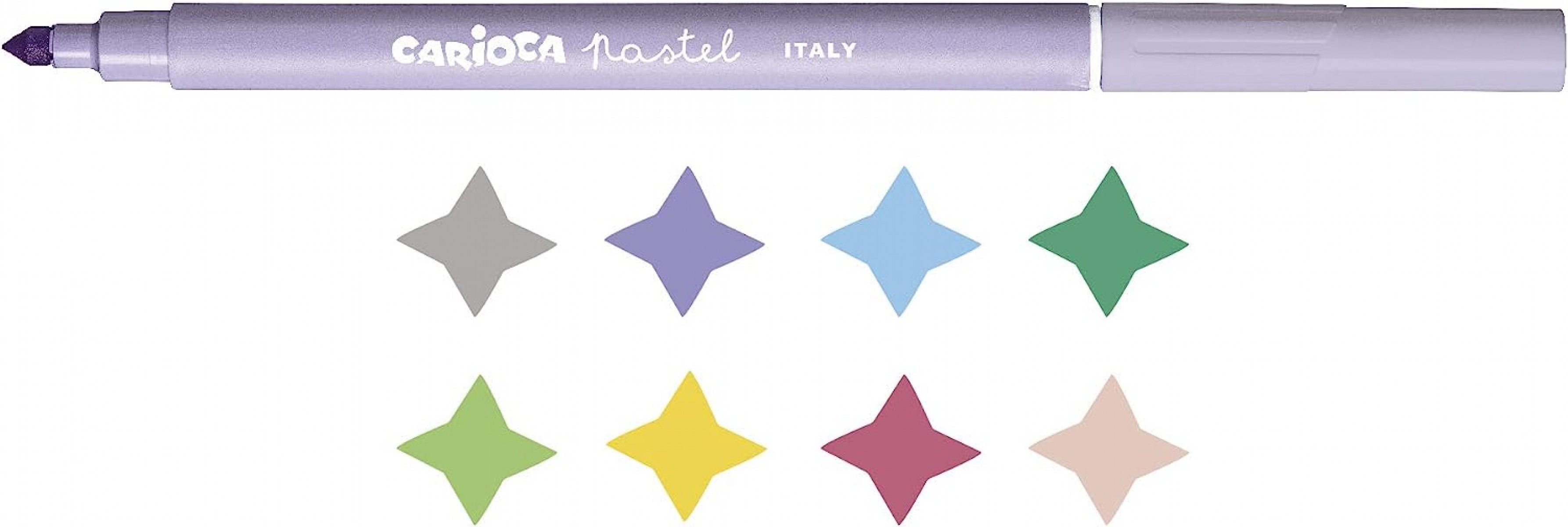 Carioca Süper Yıkanabilir 8'li Pastel Renk Keçeli Kalem / 43032 Carioca Süper Yıkanabilir 8'li Pastel Renk Keçeli Kalem / 43032