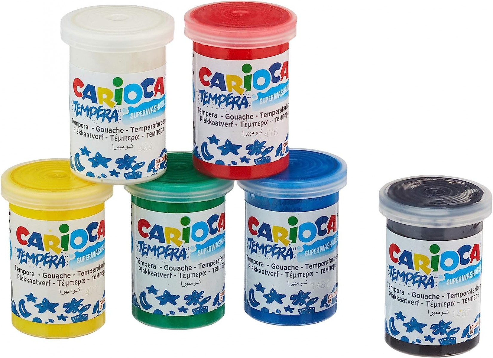 Carioca Tempera 6x25ml Süper Yıkanabilir Sulu Boya Set / KO022 Carioca Tempera 6x25ml Süper Yıkanabilir Sulu Boya Set / KO022