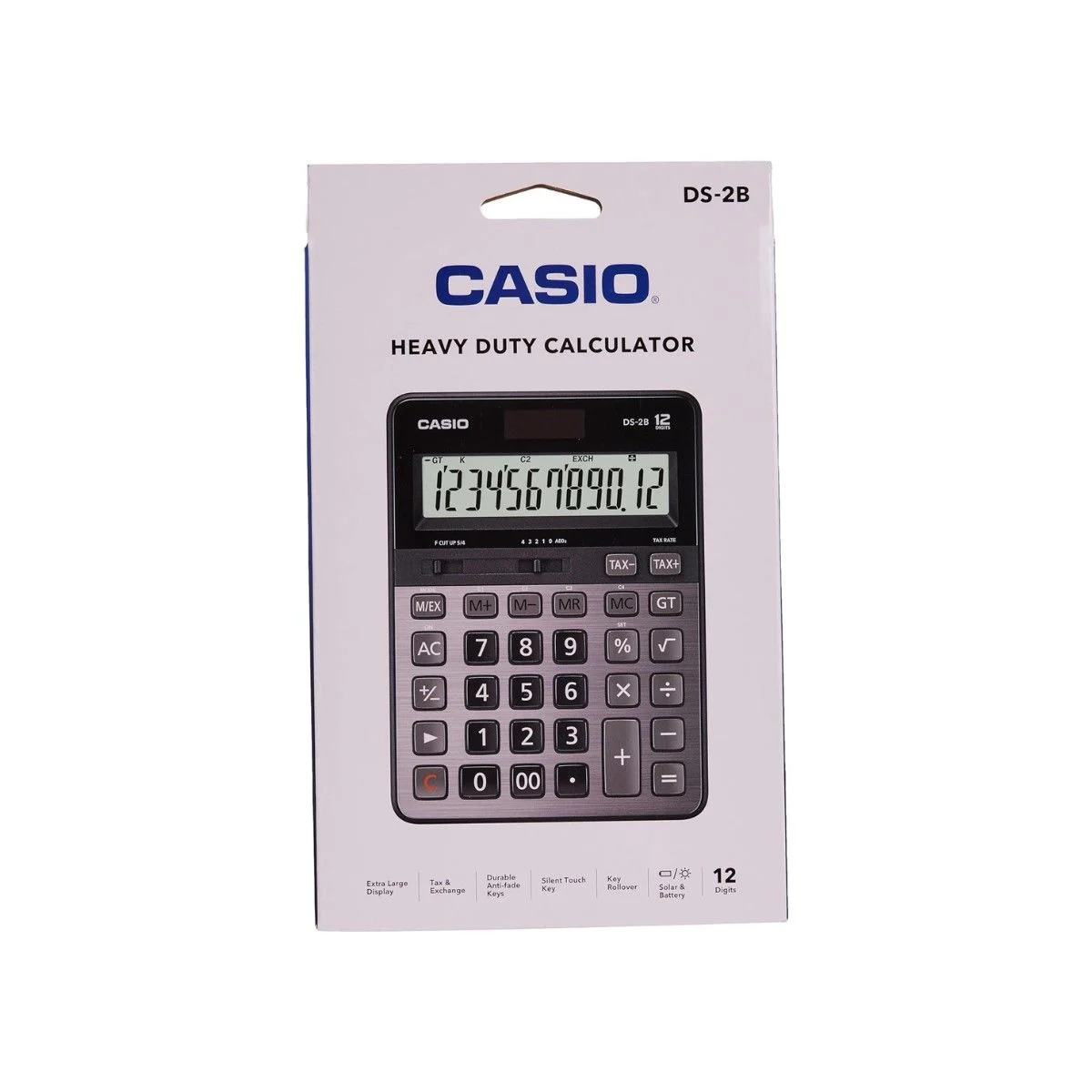Casio Heavy Duty 12 Haneli Masaüstü Hesap Makinesi / DS-2B ( Kuyumcu Tipi)