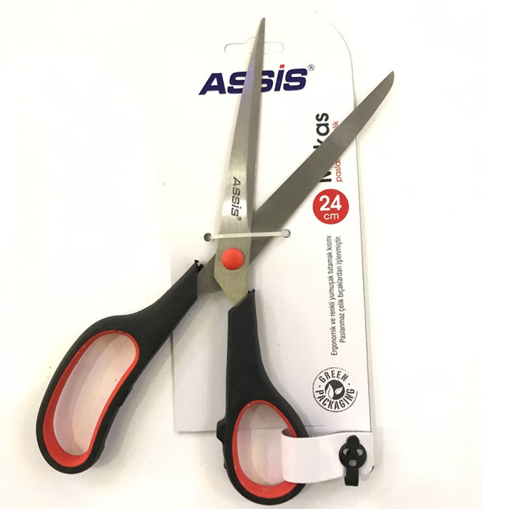 Cassa Assis Büro Makası 24 Cm Siyah-Kırmızı / A-5385