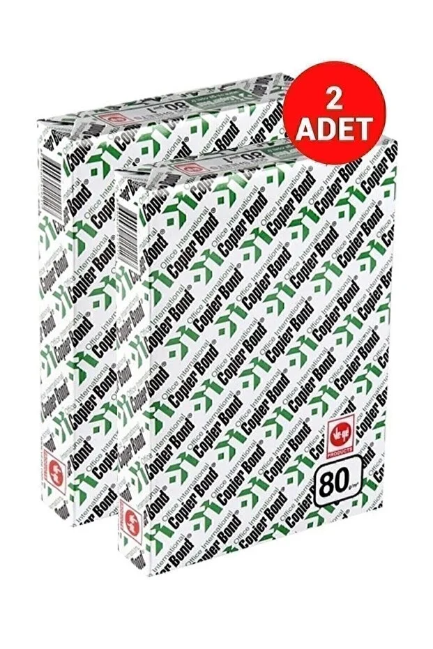 Copier Bond A4 1000'Lİ 80 Gr Fotokopi Kağıdı - (2 PAKET)
