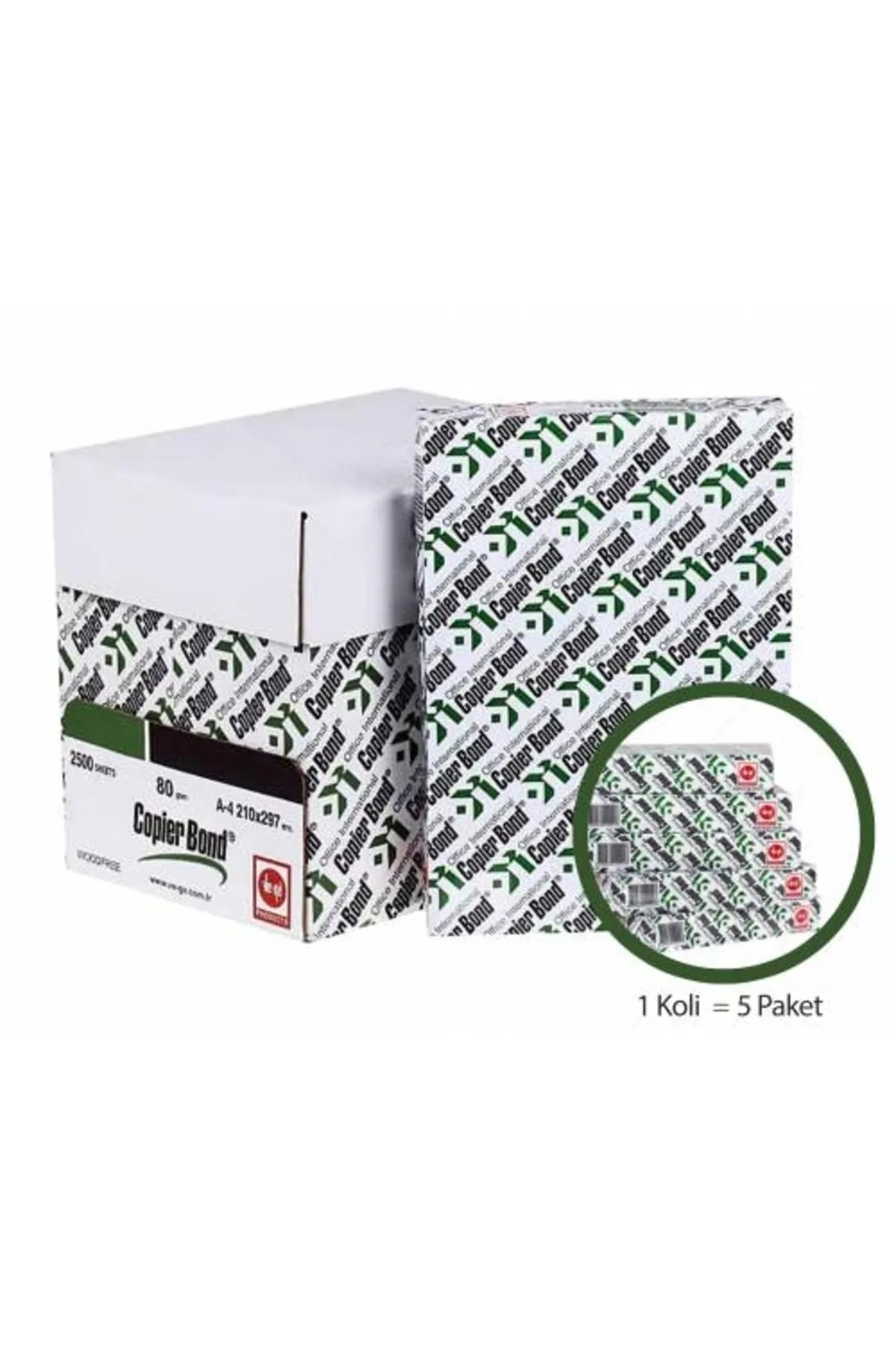 Copierbond A4 Fotokopi Kağıdı 80gr 1 Koli 5 Paket 2500 Sayfa
