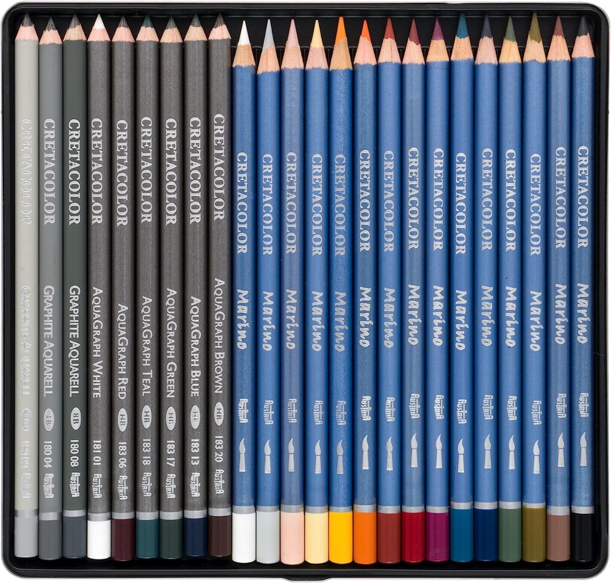 Cretacolor Aquarino Box Sulandırılabilir Kuru Boya Çizim Seti 24'lü Metal Kutu / 40046 Cretacolor Aquarino Box Sulandırılabilir Kuru Boya Çizim Seti 24'lü Metal Kutu / 40046