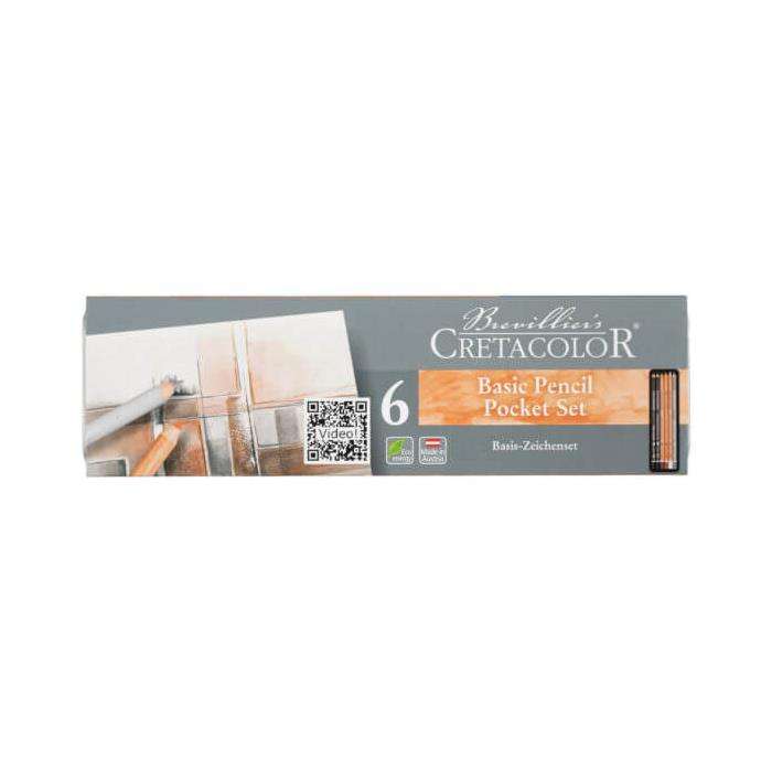 Cretacolor Basic Drawing Set Temel Çizim Kalemleri Eskiz Seti 6'lı Metal Kutu / 40006 Cretacolor Basic Drawing Set Temel Çizim Kalemleri Eskiz Seti 6'lı Metal Kutu / 40006