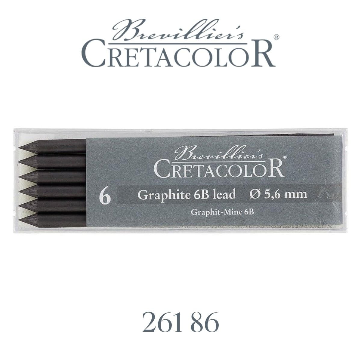 Cretacolor Graphite Lead 5.6mm 6B Portmin Kalem Ucu 6'lı / 26186 Cretacolor Graphite Lead 5.6mm 6B Portmin Kalem Ucu 6'lı / 26186