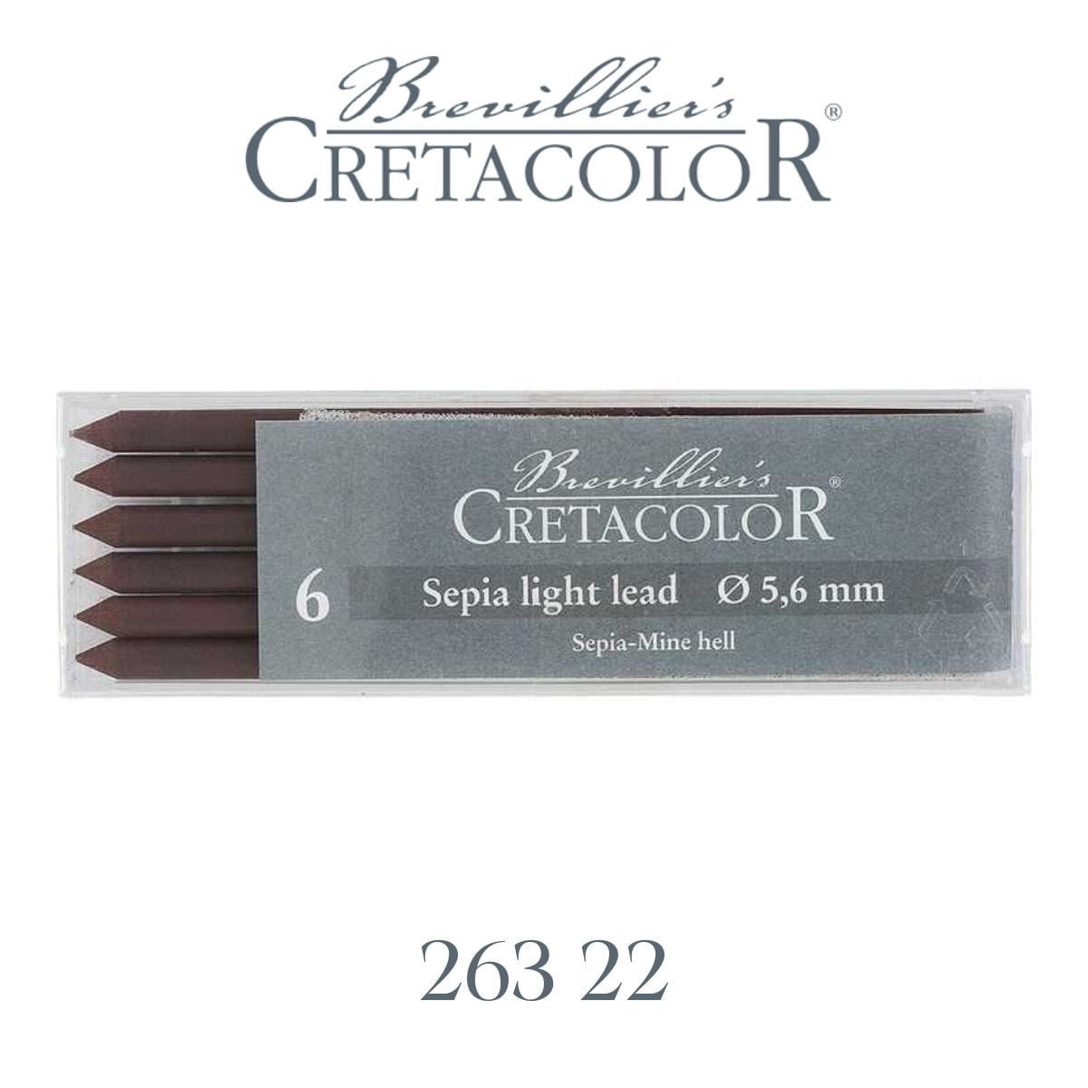 Cretacolor Lead 5.6mm Portmin Kalem Ucu 6'lı Sepia Light / 26322 Cretacolor Lead 5.6mm Portmin Kalem Ucu 6'lı Sepia Light / 26322