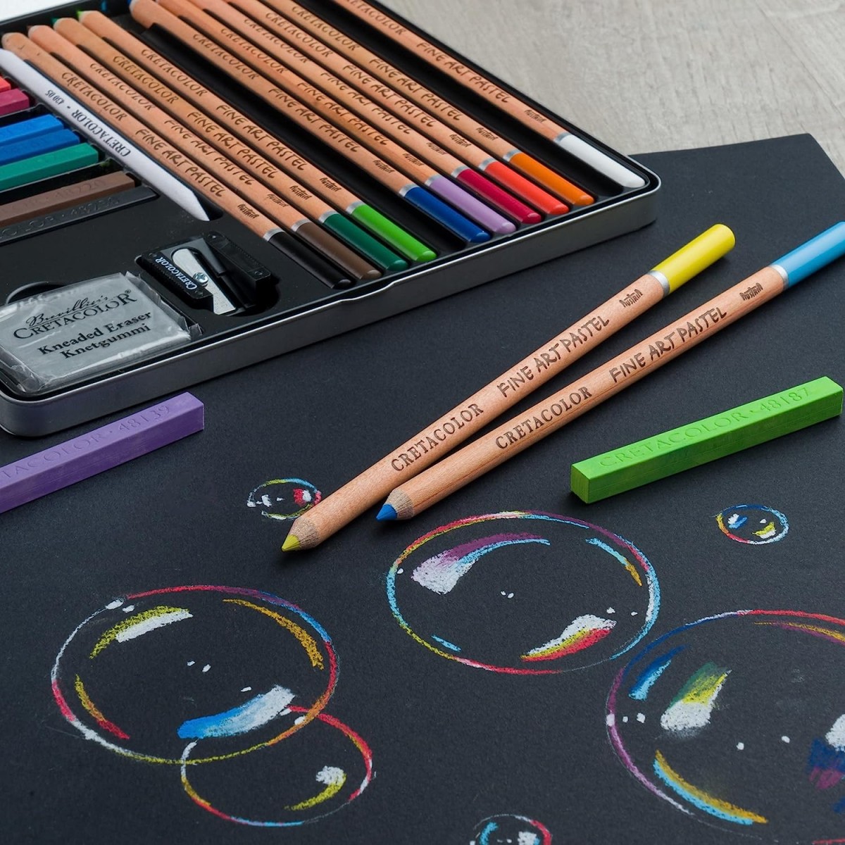 Cretacolor Pastel Basic Box Soft Pastel Çizim Başlangıç Seti 27'li Metal Kutu / 40046 Cretacolor Pastel Basic Box Soft Pastel Çizim Başlangıç Seti 27'li Metal Kutu / 40046