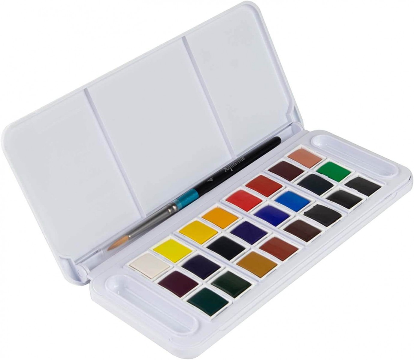 Daler Rowney Aquafine 24'lü Travel Set Plastik Kutulu Tablet Sulu Boya Seti / 0122