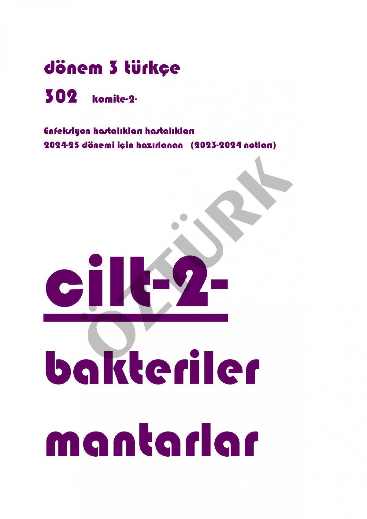 Dönem 3 Türkçe Komite 2 Spiralli Ders Notu Renkli / 3201