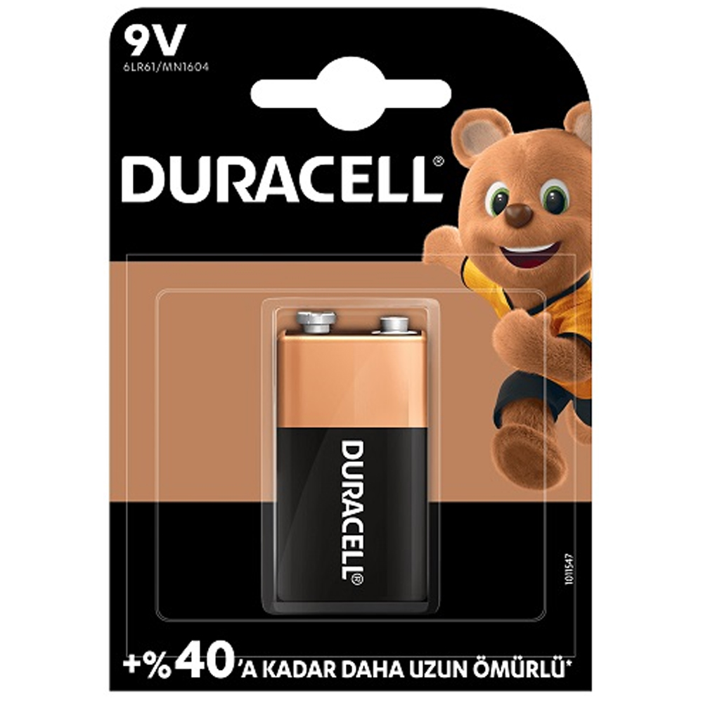 Duracell Alkalin Pil 9 Volt