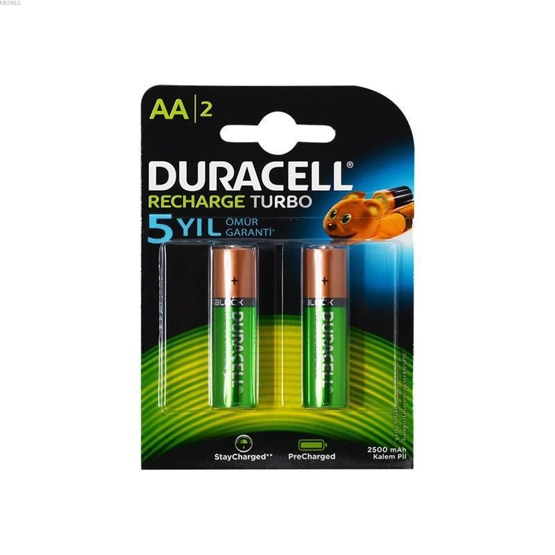 Duracell  Recharge Turbo AA Tekrardan Şarj Edilebilir Pil 2'li Paket