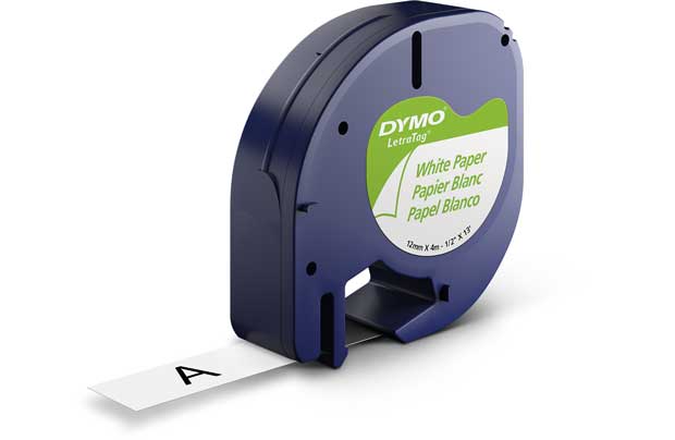 Dymo LetraTag Kağıt Şerit (12 mm X 4 mt), Beyaz (59421) / S0721510